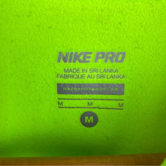 Nike Pro Green Print Half Zip Long Sleeve Sport Athletic Top M - Picture 6 of 7